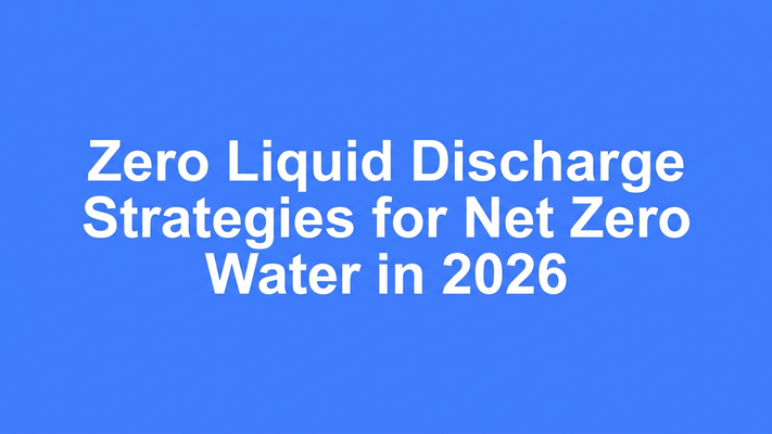 Bold typographic cover introducing Zero Liquid Discharge Strategies for Net Zero Water in 2026