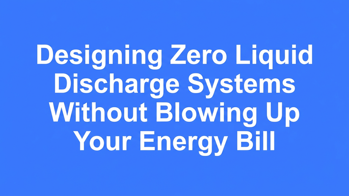 Bold typographic cover for the ZLD energy efficiency article with the full blog title on a blue brand background