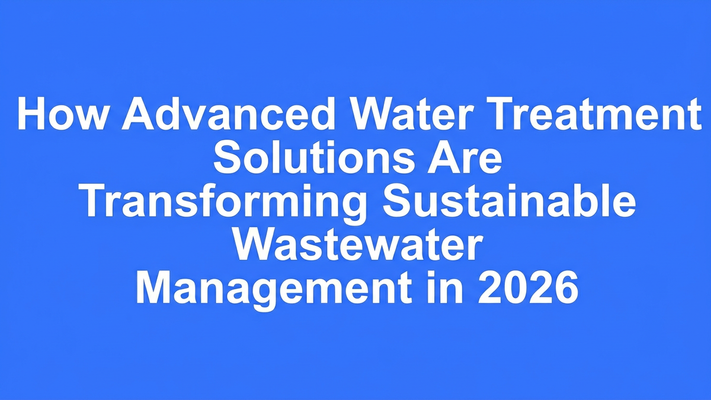 Typographic hero cover for the article on advanced water treatment solutions transforming sustainable wastewater management in 2026