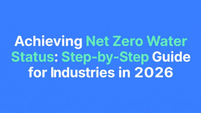 Typographic hero cover for the net zero water step-by-step guide, bold title on brand blue background