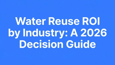 Bold typographic cover for the blog: Water Reuse ROI by Industry: A 2026 Decision Guide, set on a vivid blue brand-color background