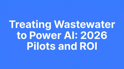 Typographic hero cover for the blog post about wastewater treatment powering AI data centers in 2026