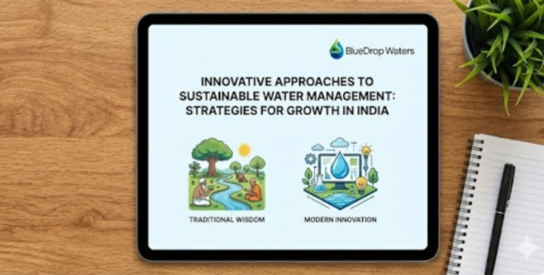 Visual representation of innovative water management in India, showcasing technology and community engagement.