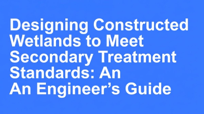 Typographic hero cover for the constructed wetlands secondary treatment engineer's guide