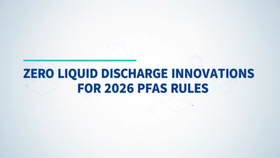 Light-theme blog hero with the title 'Zero Liquid Discharge Innovations for 2026 PFAS Rules' in bold deep blue sans-serif centered on a pale blue-gray gradient background with a thin teal accent rule above the text.