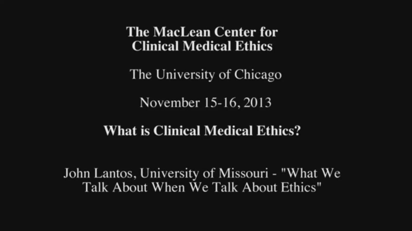 Still from John Lantos - What We Talk About When We Talk About Ethics