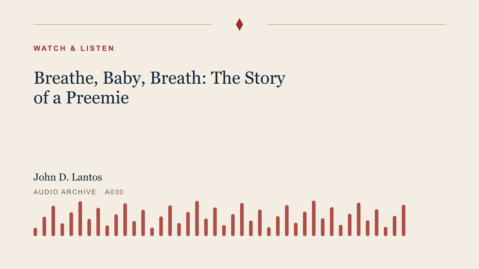 Audio archive artwork for Breathe, Baby, Breath: The Story of a Preemie