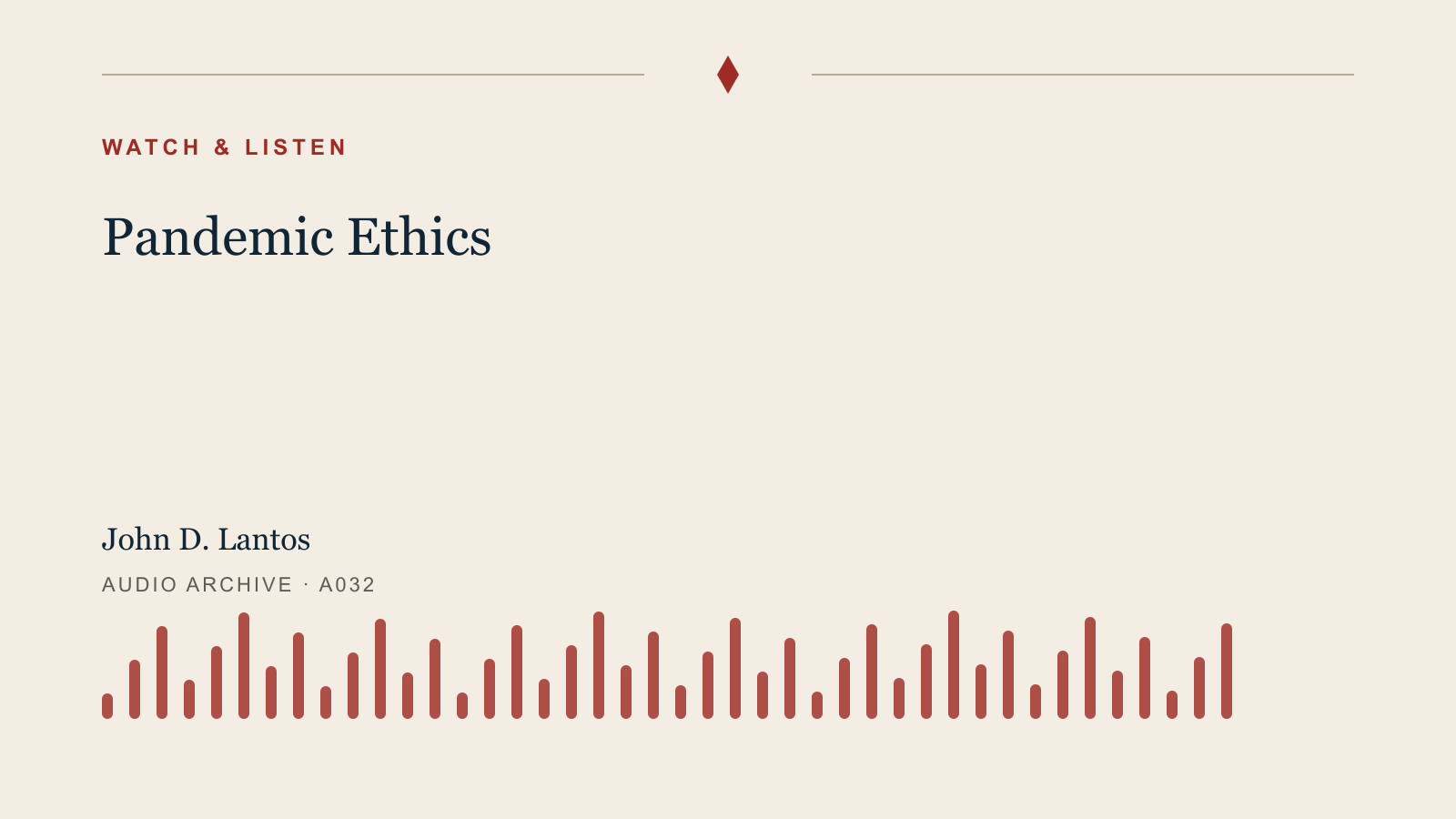 Audio archive artwork for Pandemic Ethics