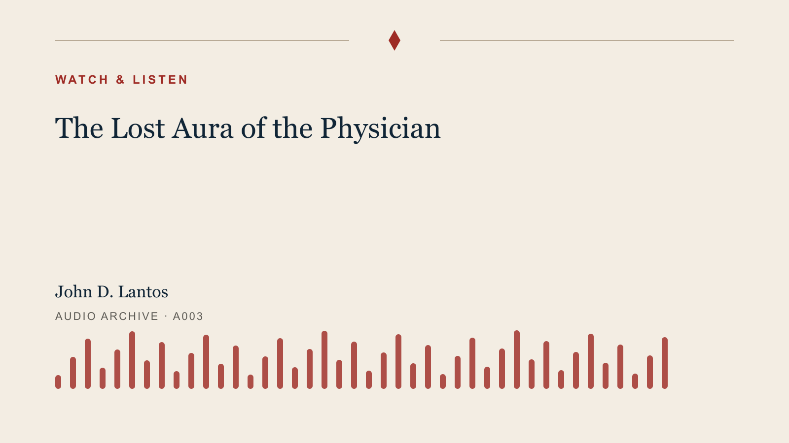 Audio archive artwork for The Lost Aura of the Physician