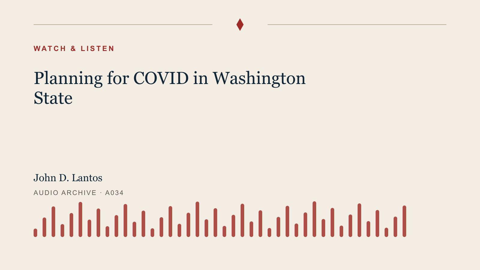 Audio archive artwork for Planning for COVID in Washington State