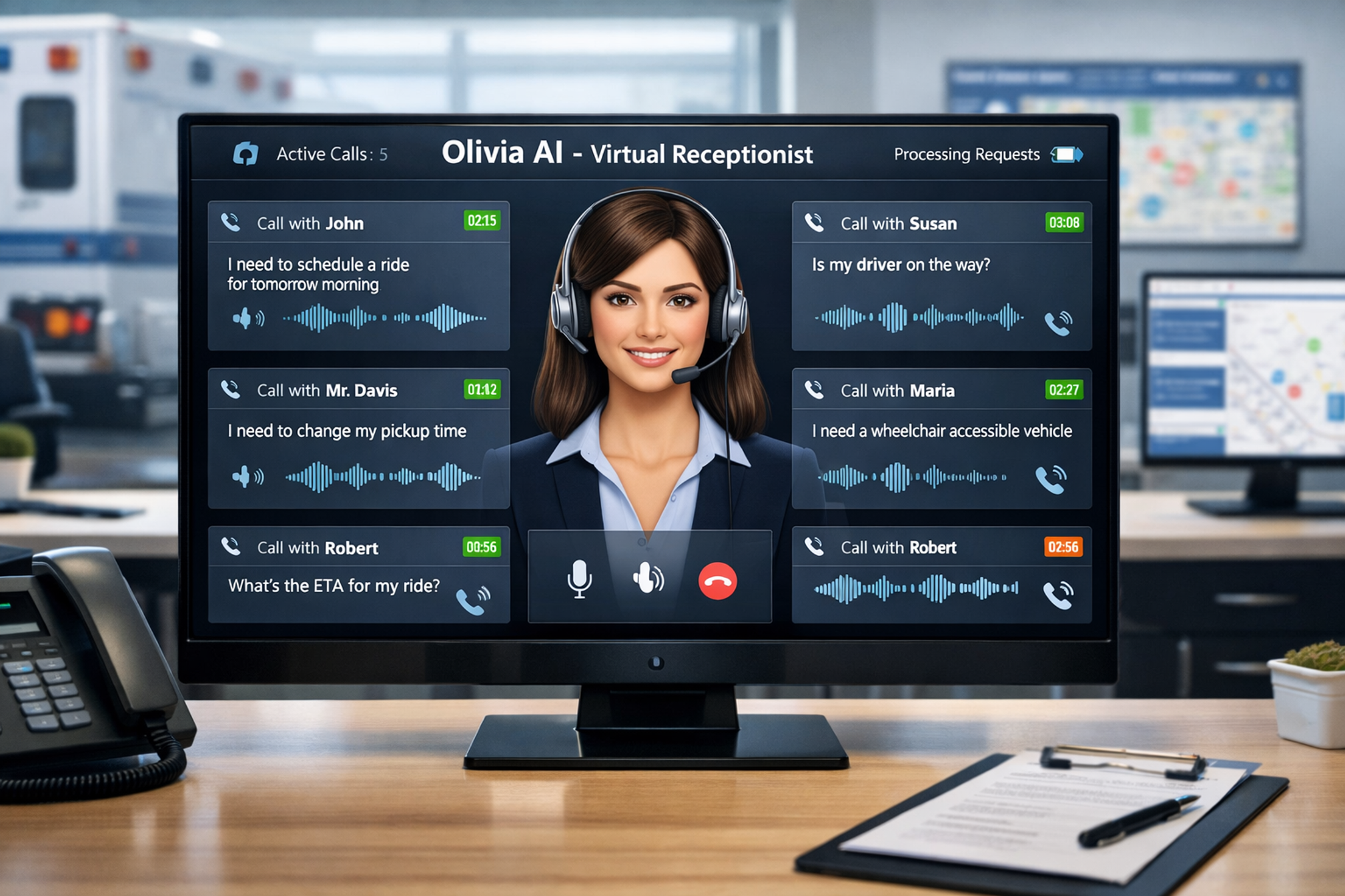 Olivia AI Receptionist: How It Assists NEMT Providers with Calls and Improves Efficiency