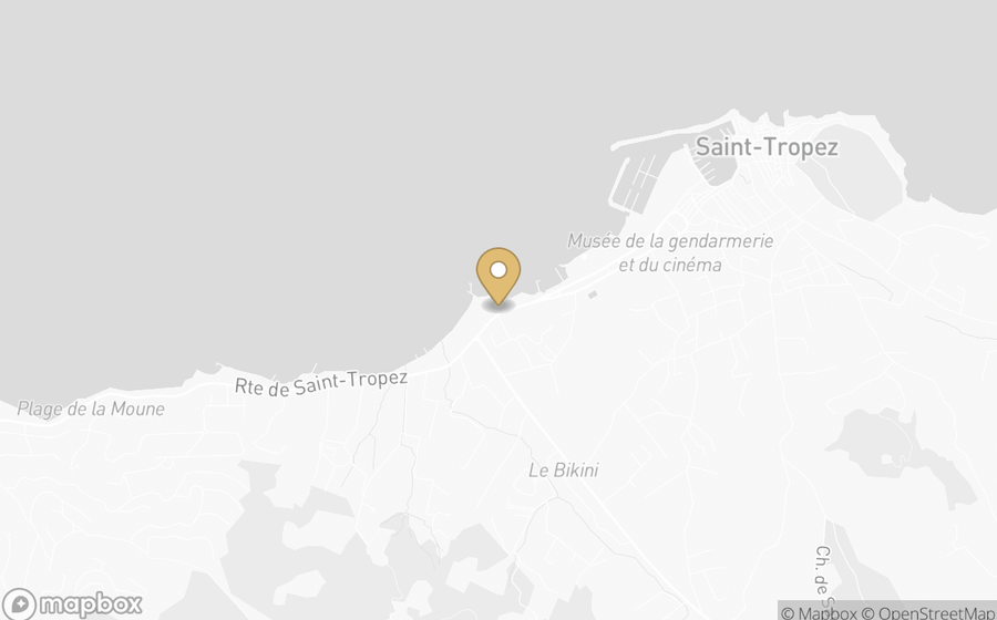 Map showing the location of Cheval Blanc St-Tropez