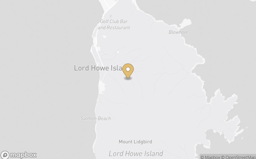 Map showing the location of One&Only Lord Howe Island
