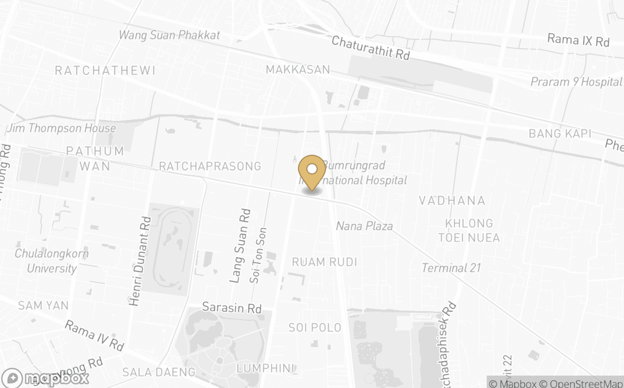 Map showing the location of Rosewood Bangkok