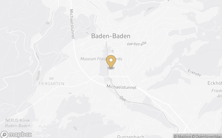 Map showing the location of Brenners Park-Hotel & Spa