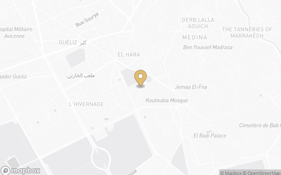 Map showing the location of Royal Mansour Marrakech