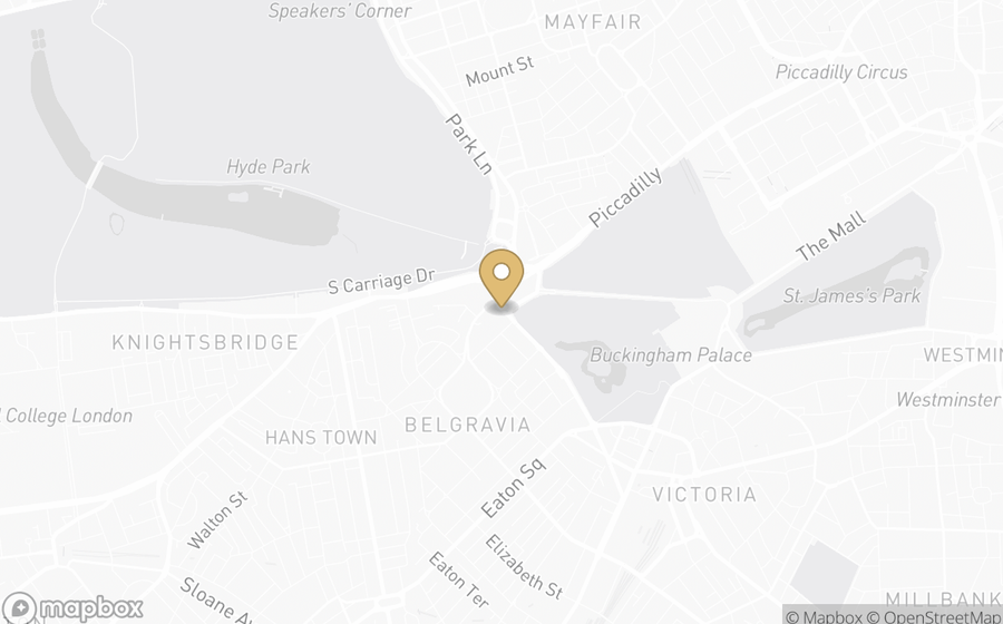 Map showing the location of The Peninsula London
