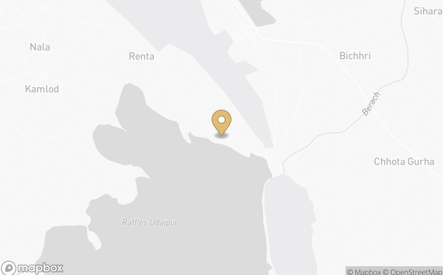 Map showing the location of Raffles Udaipur