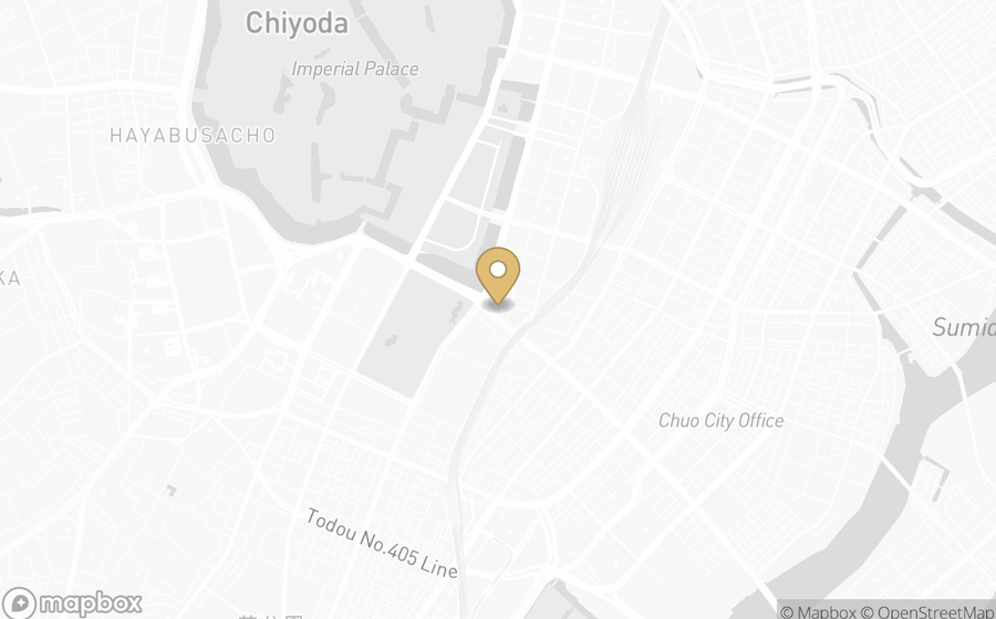 Map showing the location of The Peninsula Tokyo