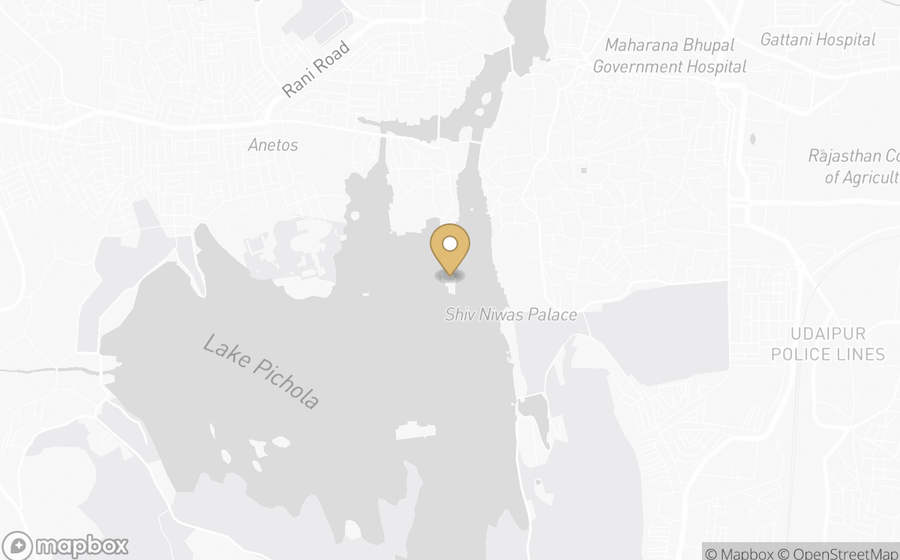 Map showing the location of Taj Lake Palace