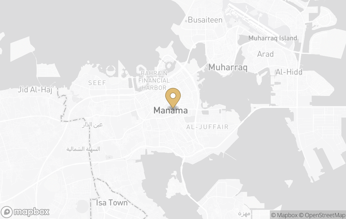 Map showing the approximate location of Taj Downtown Seef, Manama in Manama, Bahrain