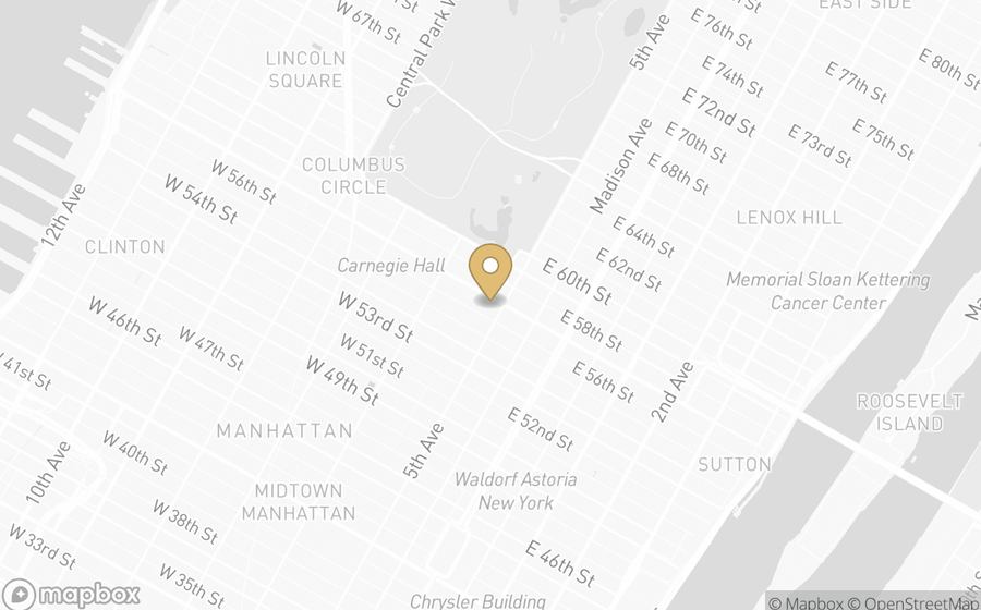 Map showing the location of Aman New York