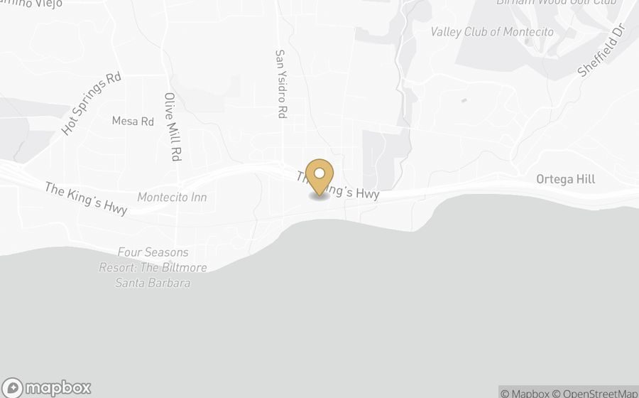 Map showing the location of Rosewood Miramar Beach