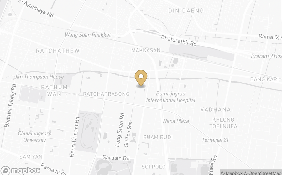 Map showing the location of Aman Nai Lert Bangkok