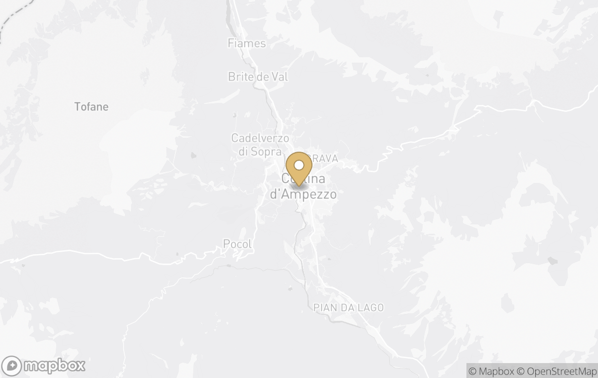 Map showing the approximate location of Mandarin Oriental Cristallo, Cortina in Cortina d'Ampezzo, Italy