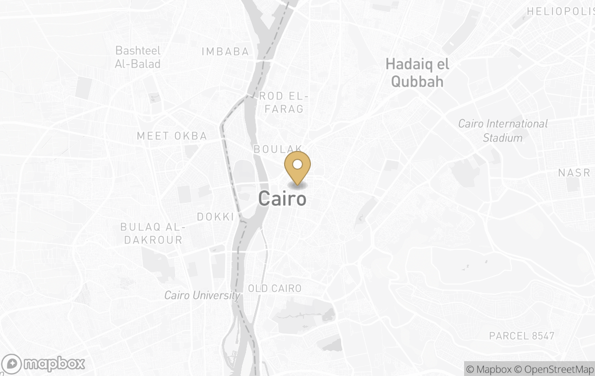Map showing the approximate location of Taj Cairo in Cairo, Egypt