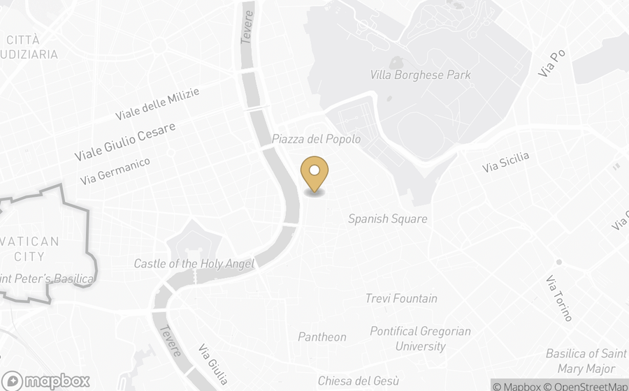 Map showing the location of Bulgari Hotel Roma