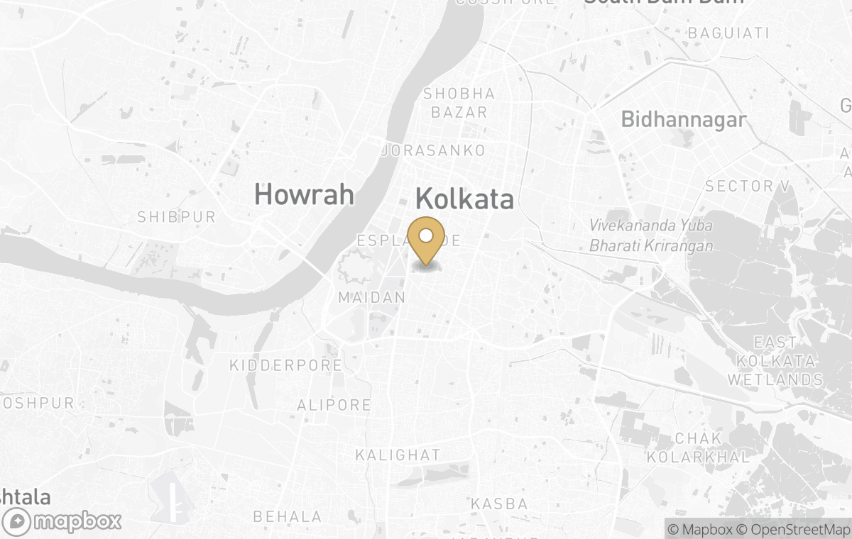 Map showing the approximate location of The Oberoi Grand, Kolkata in Kolkata, India
