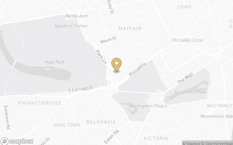 Map showing the location of COMO Metropolitan London
