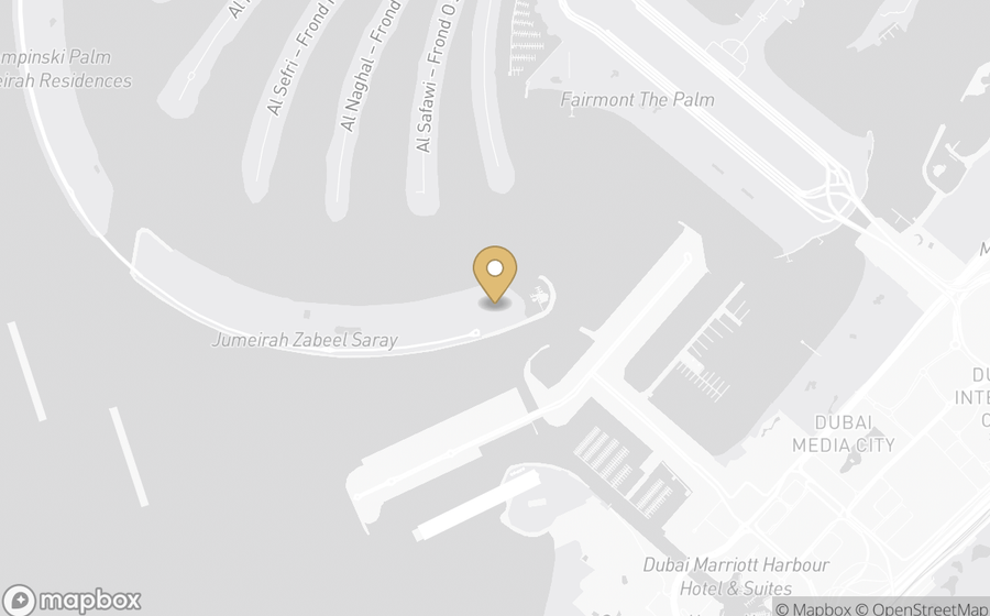 Map showing the location of One&Only The Palm