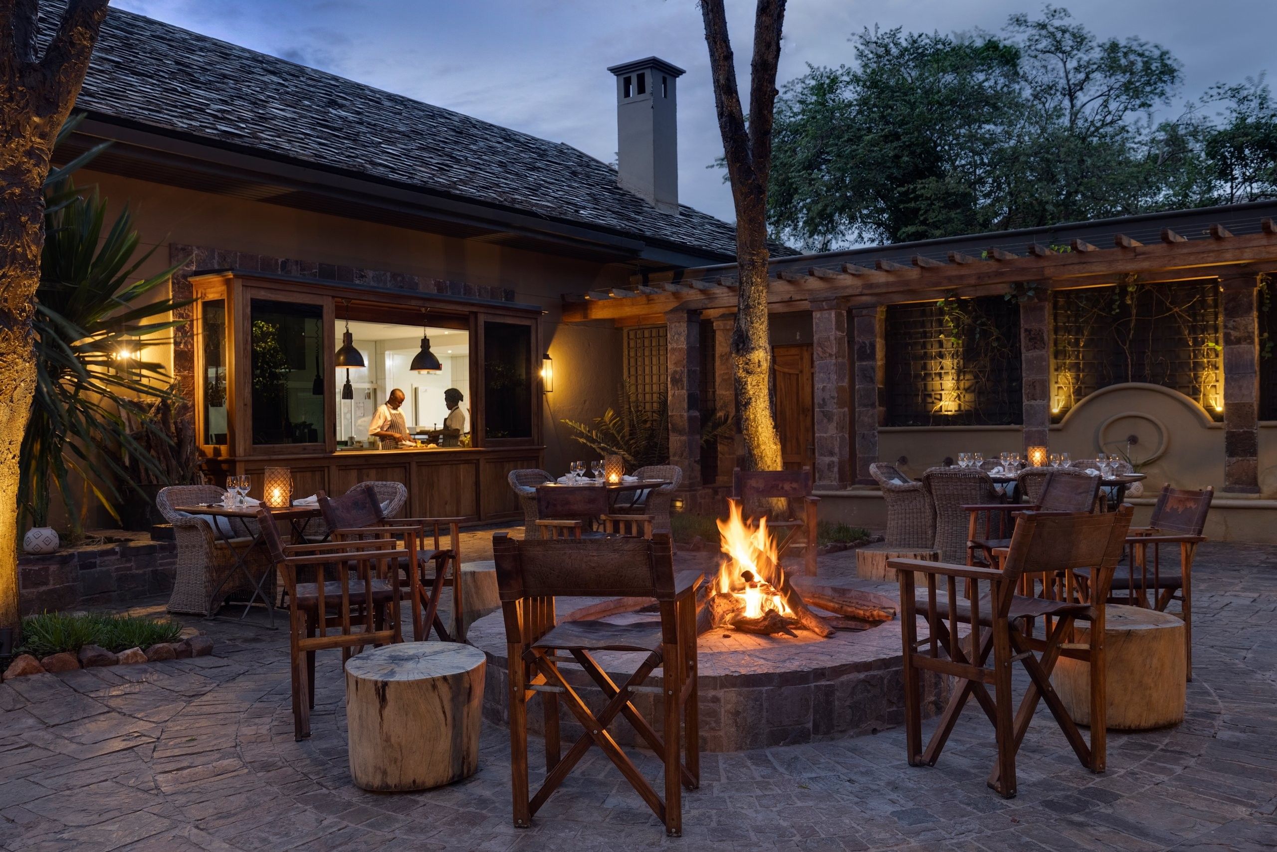 Outdoor dining under the stars at Singita Grumeti