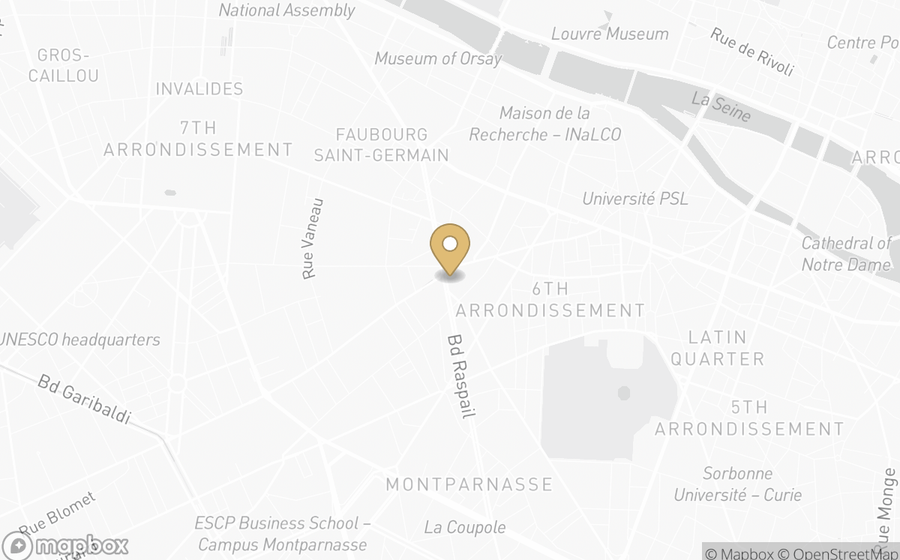 Map showing the location of Mandarin Oriental Lutetia, Paris