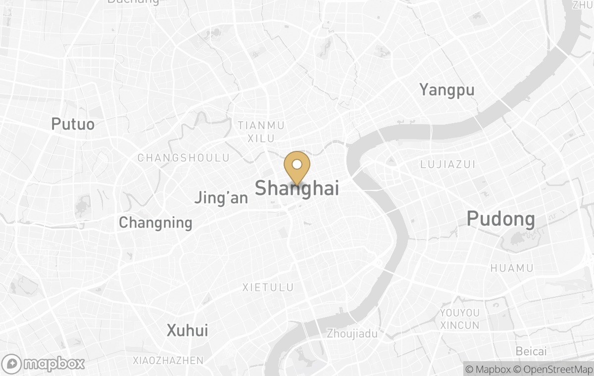Map showing the approximate location of Four Seasons Hotel Shanghai in Shanghai, China