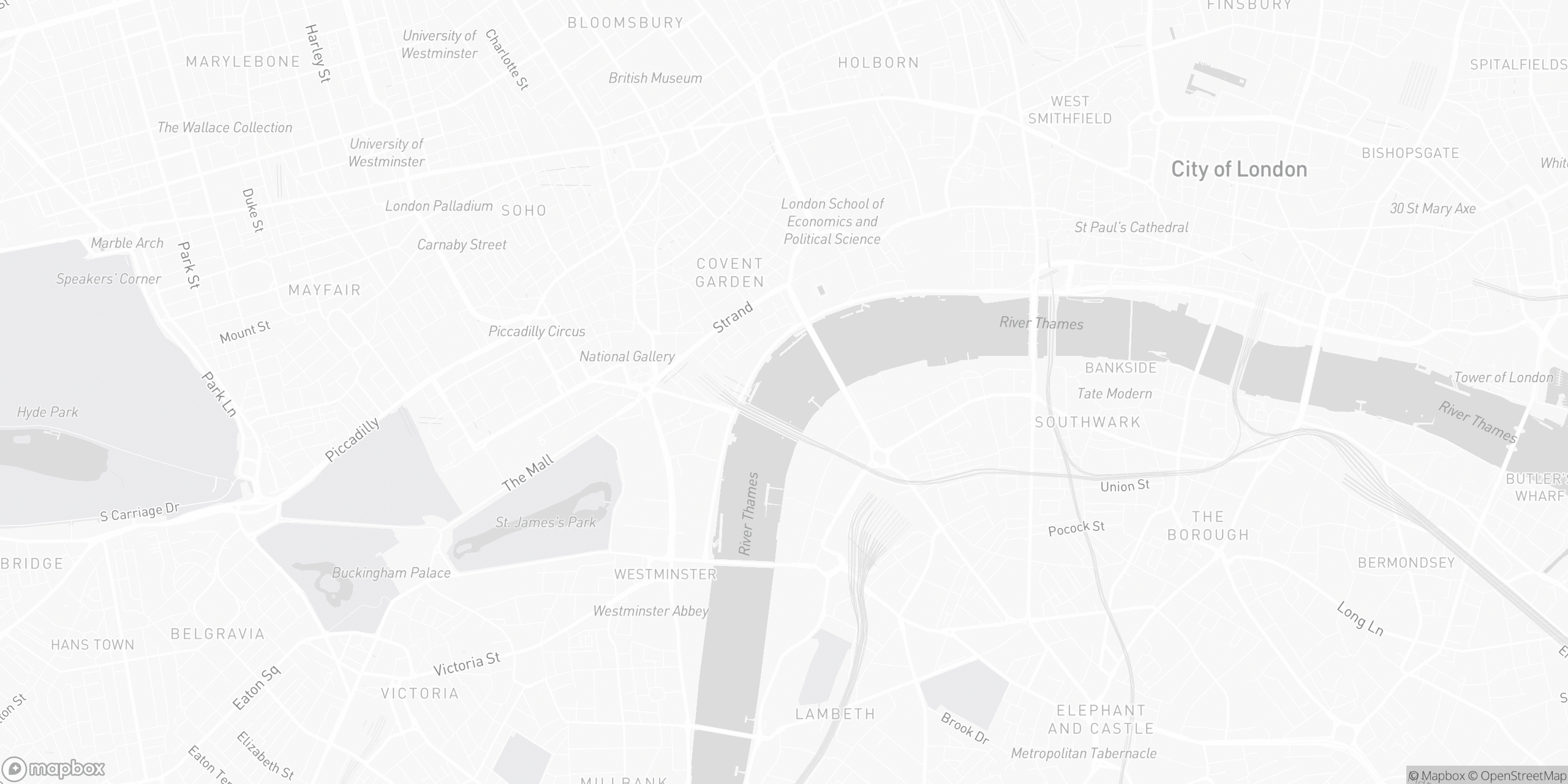 Map of the best luxury hotels in London