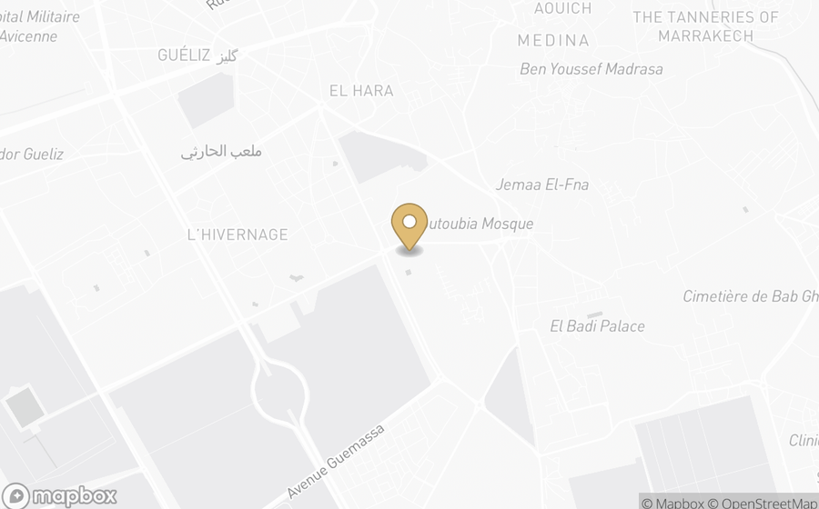 Map showing the location of La Mamounia