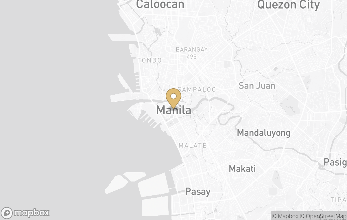 Map showing the approximate location of Mandarin Oriental Makati, Manila in Manila, Philippines