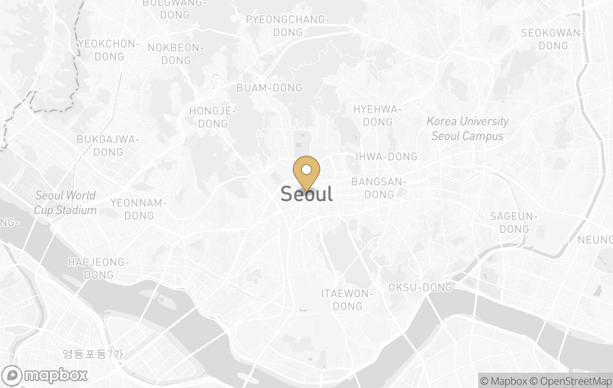 Map showing the approximate location of Rosewood Seoul in Seoul, South Korea