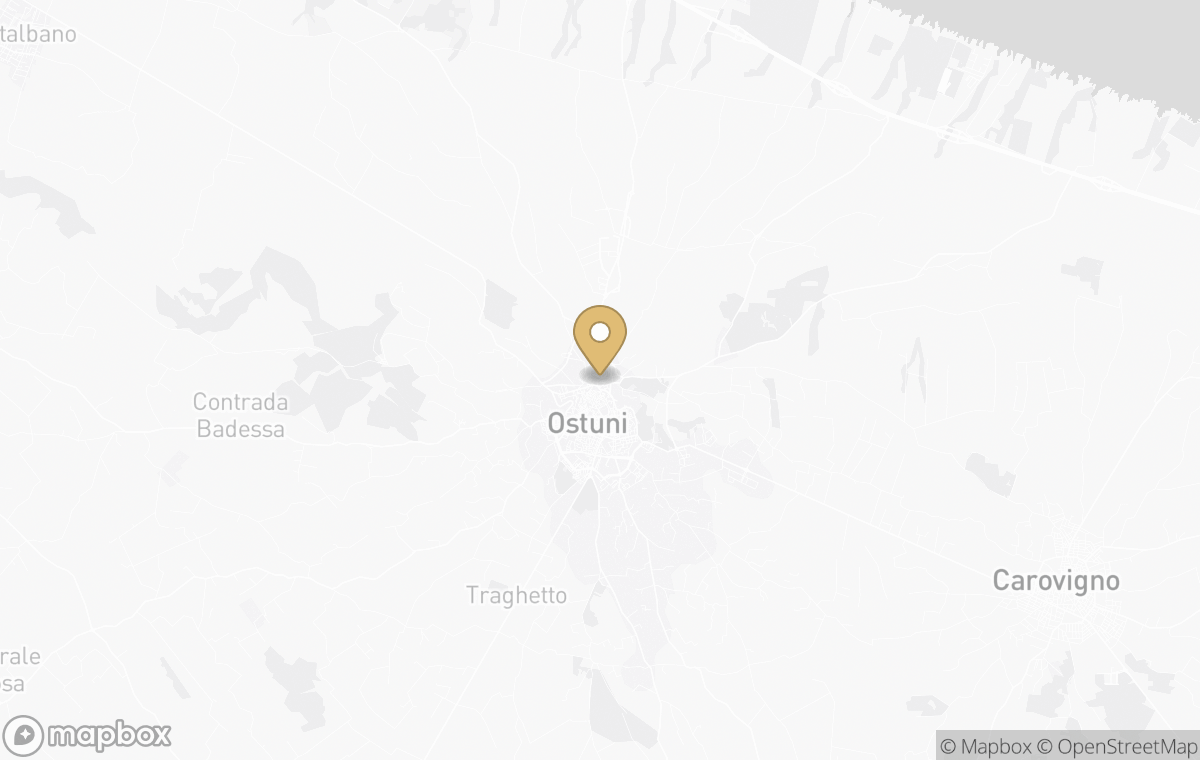 Map showing the approximate location of Four Seasons Resort Puglia in Ostuni, Italy