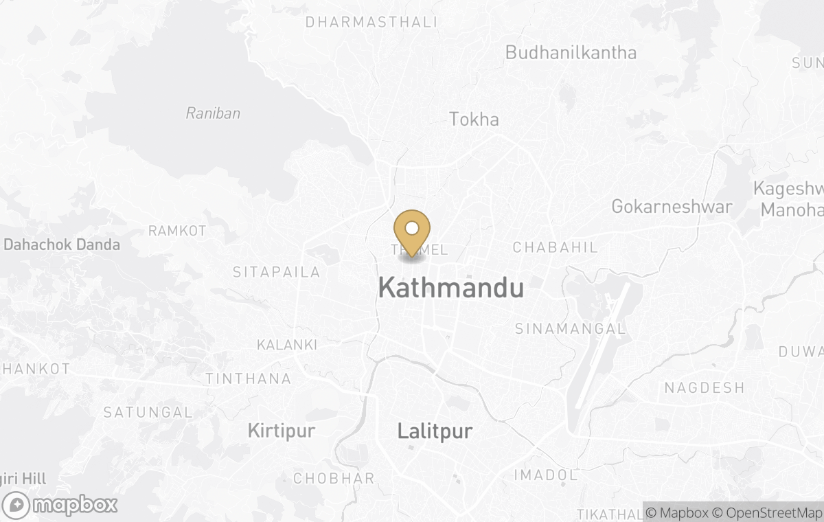 Map showing the approximate location of The Oberoi Kathmandu in Kathmandu, Nepal