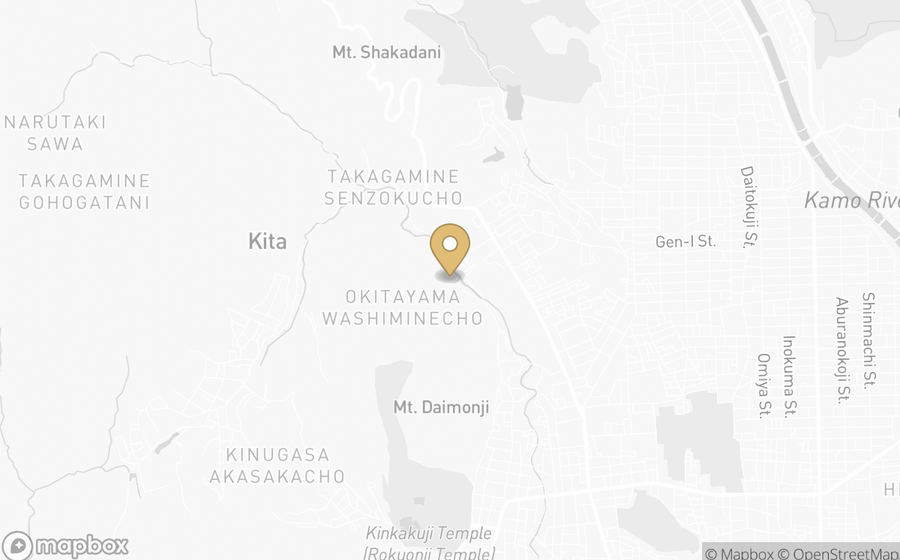 Map showing the location of Aman Kyoto