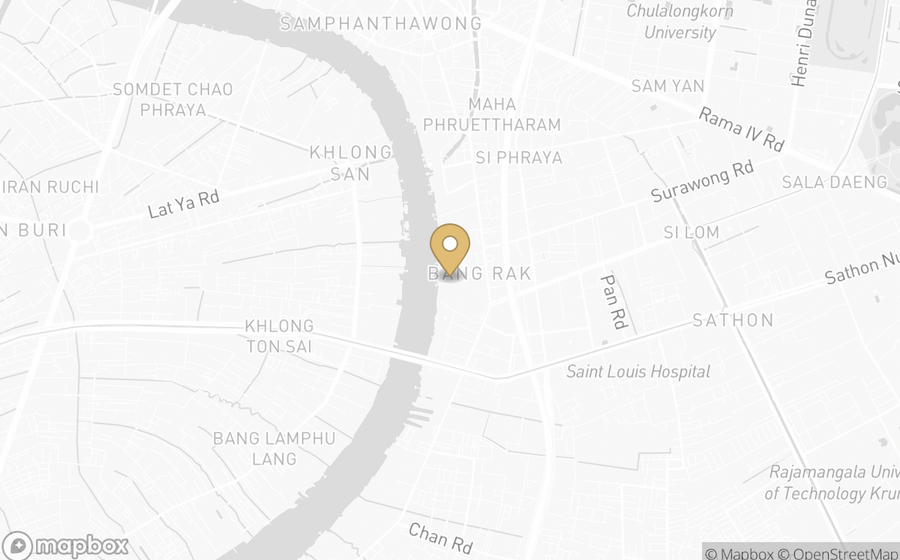 Map showing the location of Mandarin Oriental, Bangkok