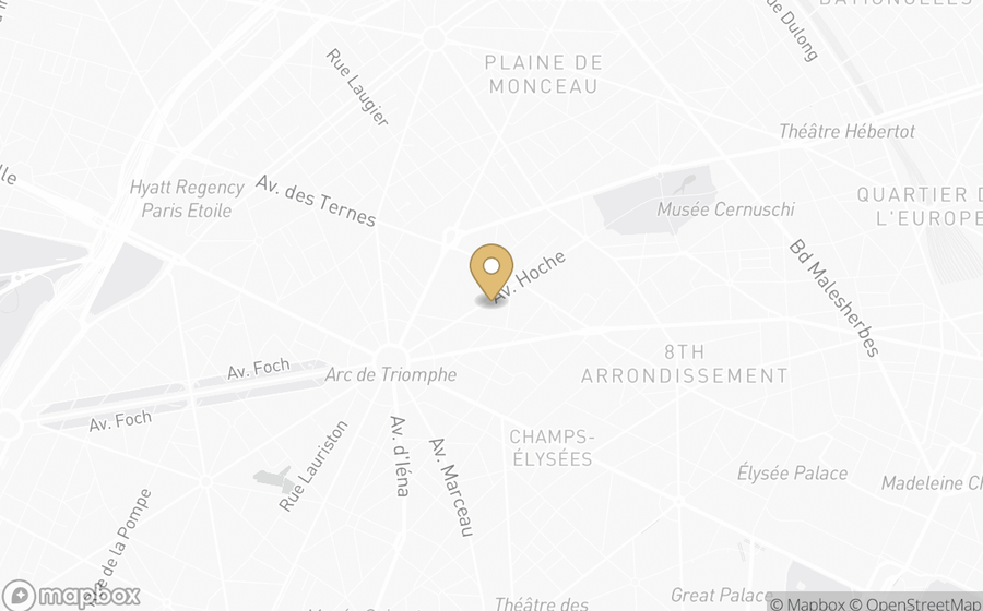Map showing the location of Le Royal Monceau - Raffles Paris