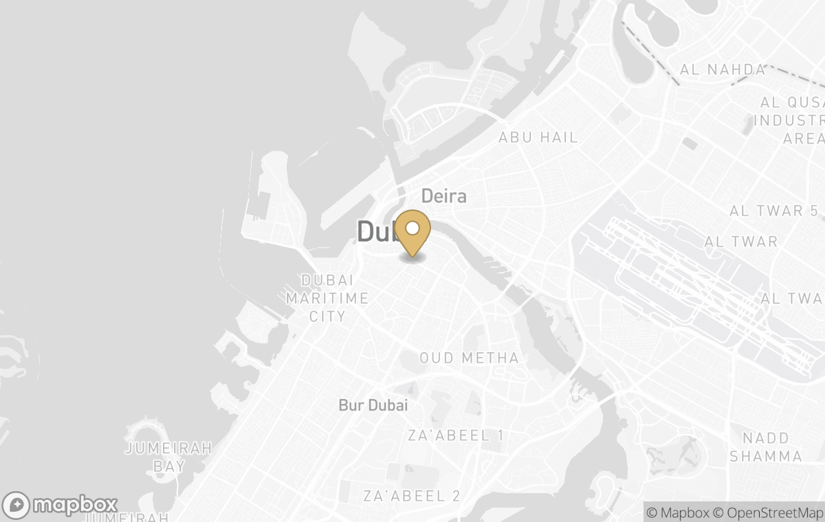 Map showing the approximate location of Six Senses The Palm, Dubai in Dubai, United Arab Emirates