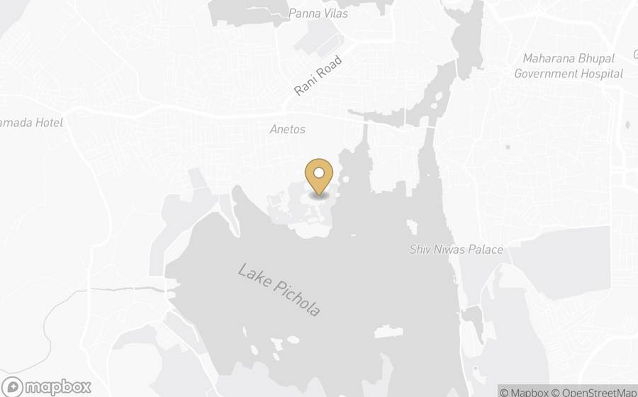Map showing the location of Oberoi Udaivilas