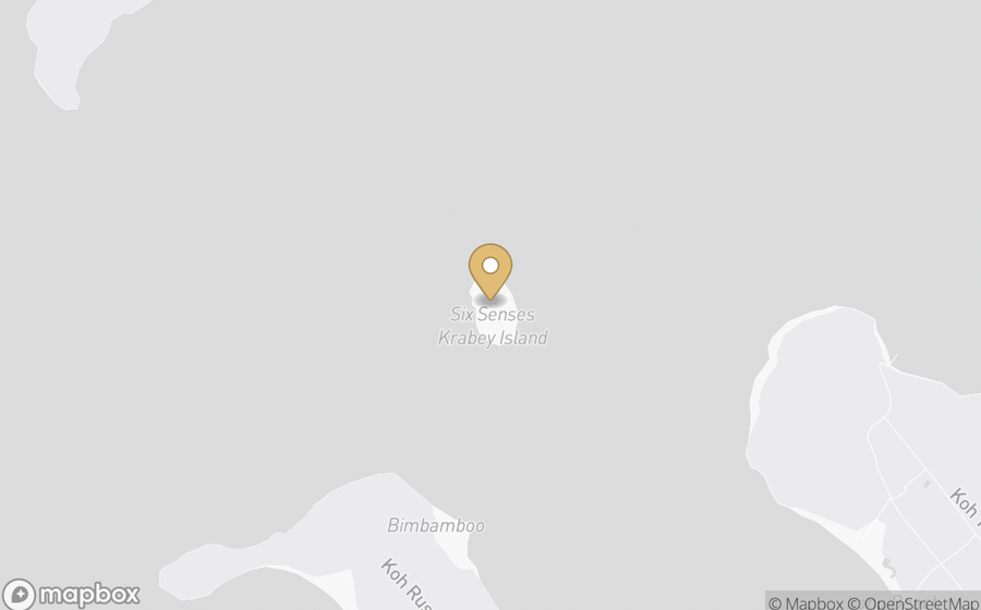 Map showing the location of Six Senses Krabey Island