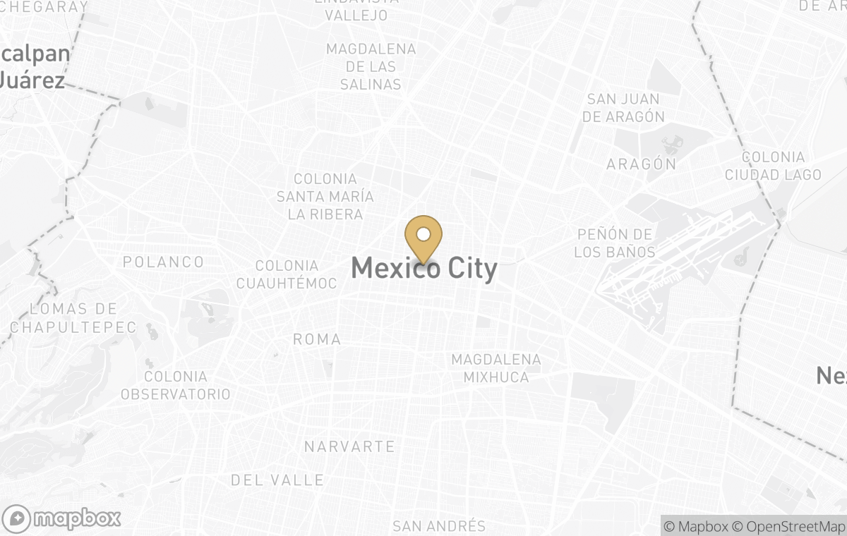 Map showing the approximate location of Rosewood Mexico City in Mexico City, Mexico